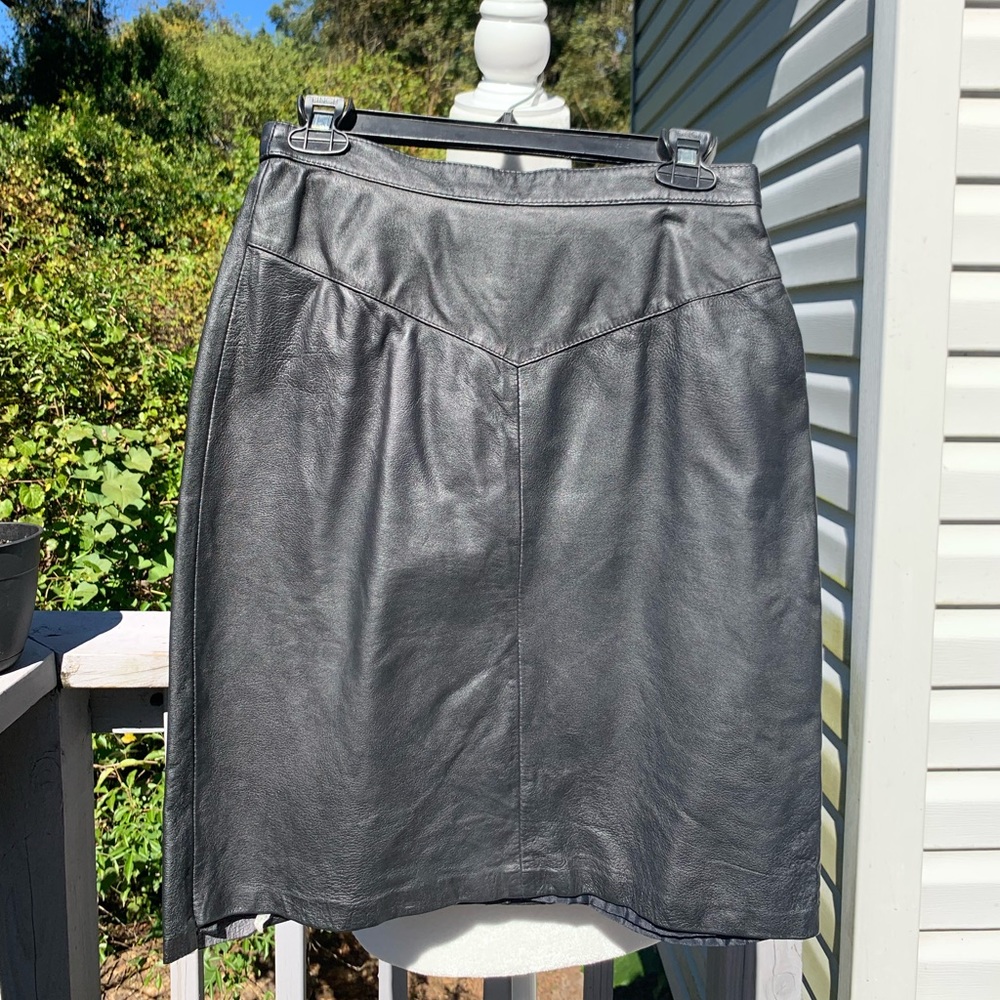 Genuine Leather Pencil Tight Fitted Skirt